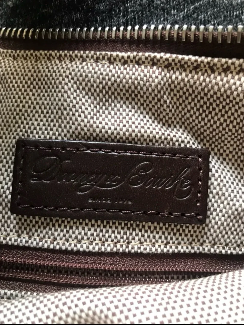 Y2K 2008 cream Dooney & Bourke leather hobo medium bag dark brown leather trim